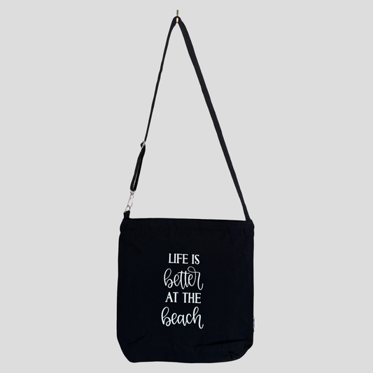Life is good at the beach tote 