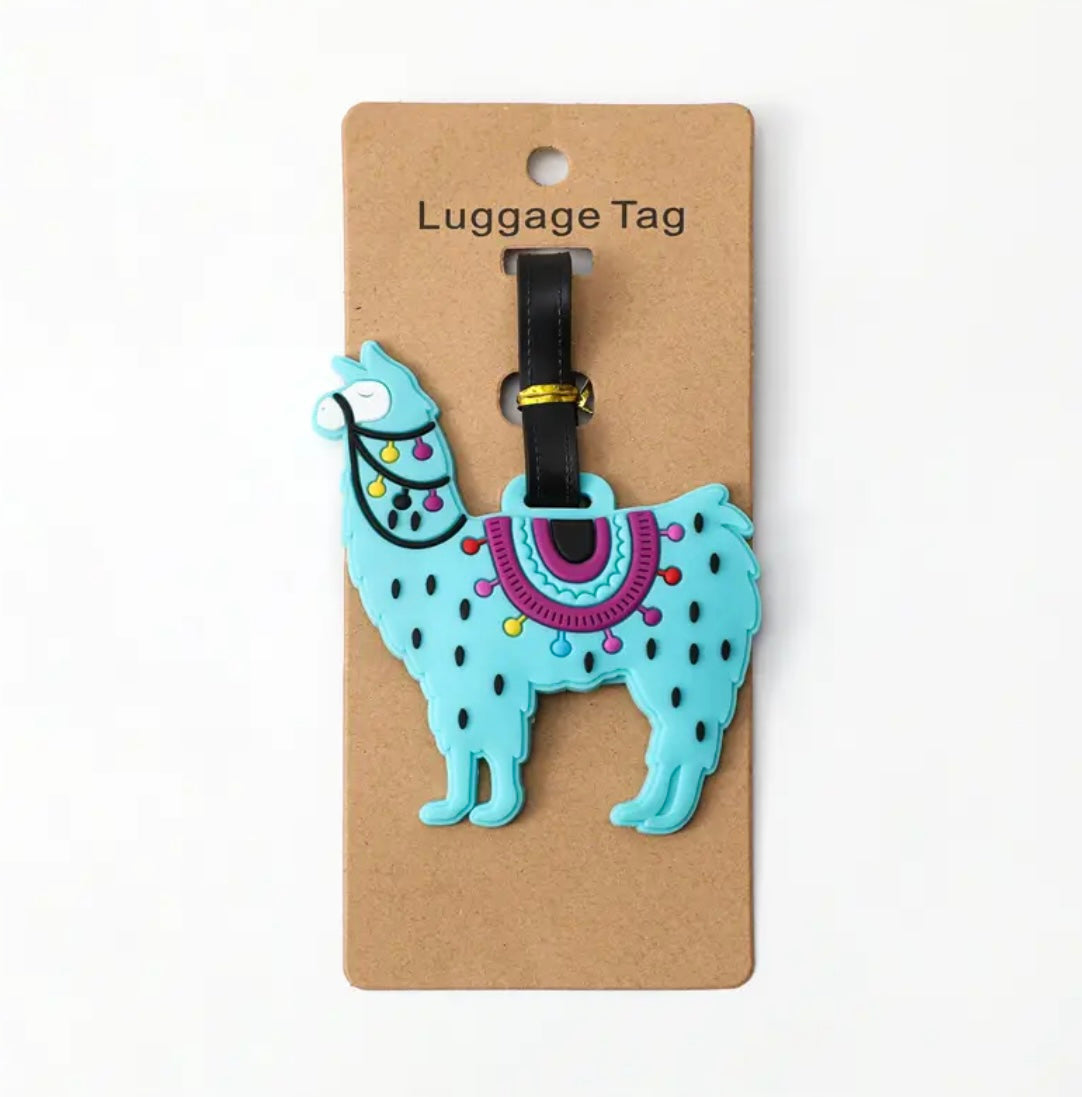 Blue Llama Bag Tag