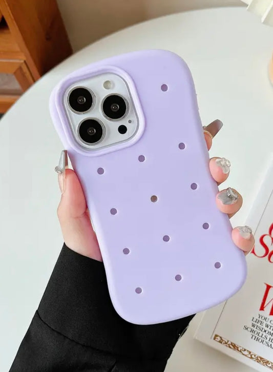 Lilac iPhone rubber tote case 